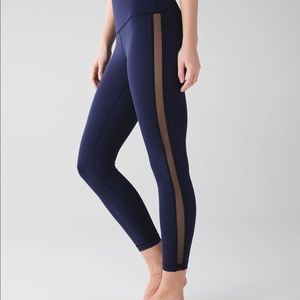 Lululemon high times mesh pant. Size 4 navy